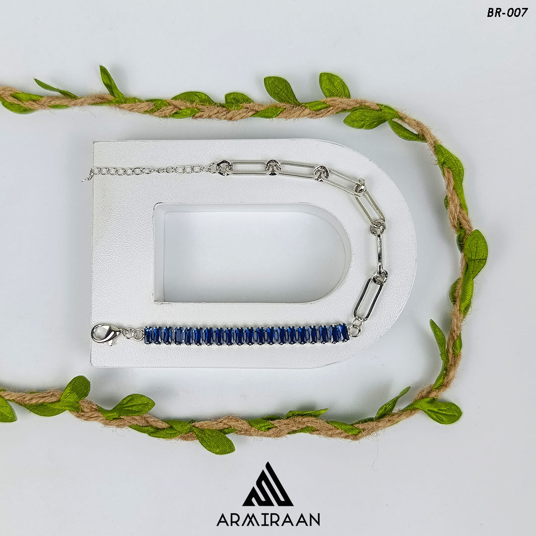 Navy Zircon Stone Bracelet