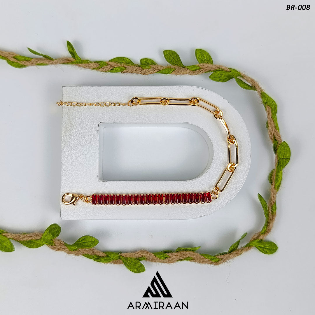 Maroon Zircon Stone Bracelet