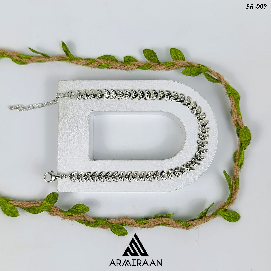 Silver Plated Leaf Bracelet