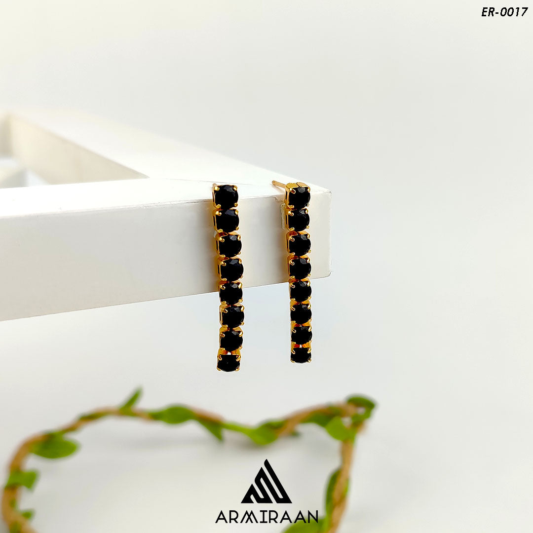 Black Zircon Stone Earring