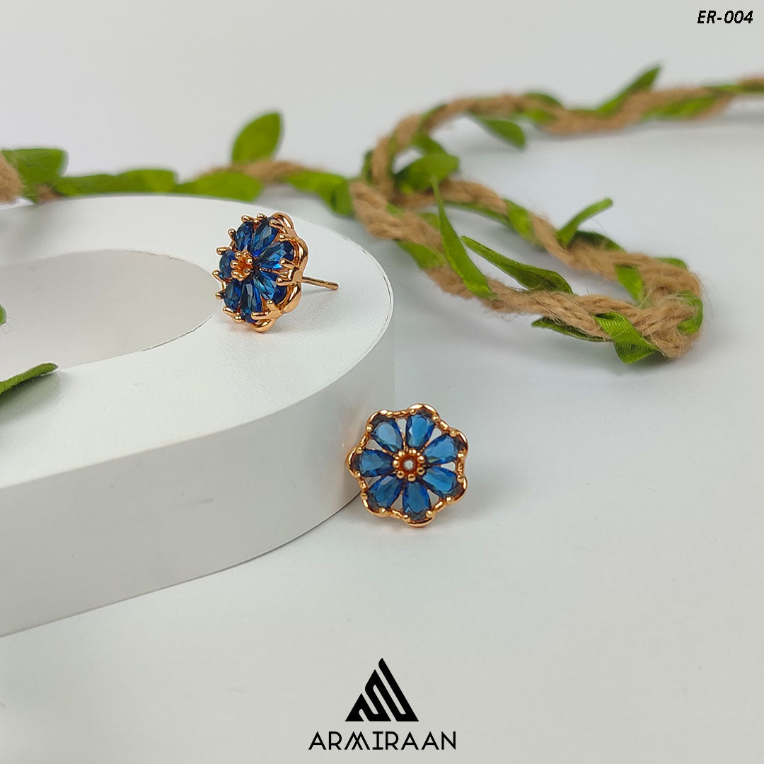 Navy Zircon Stone Studs