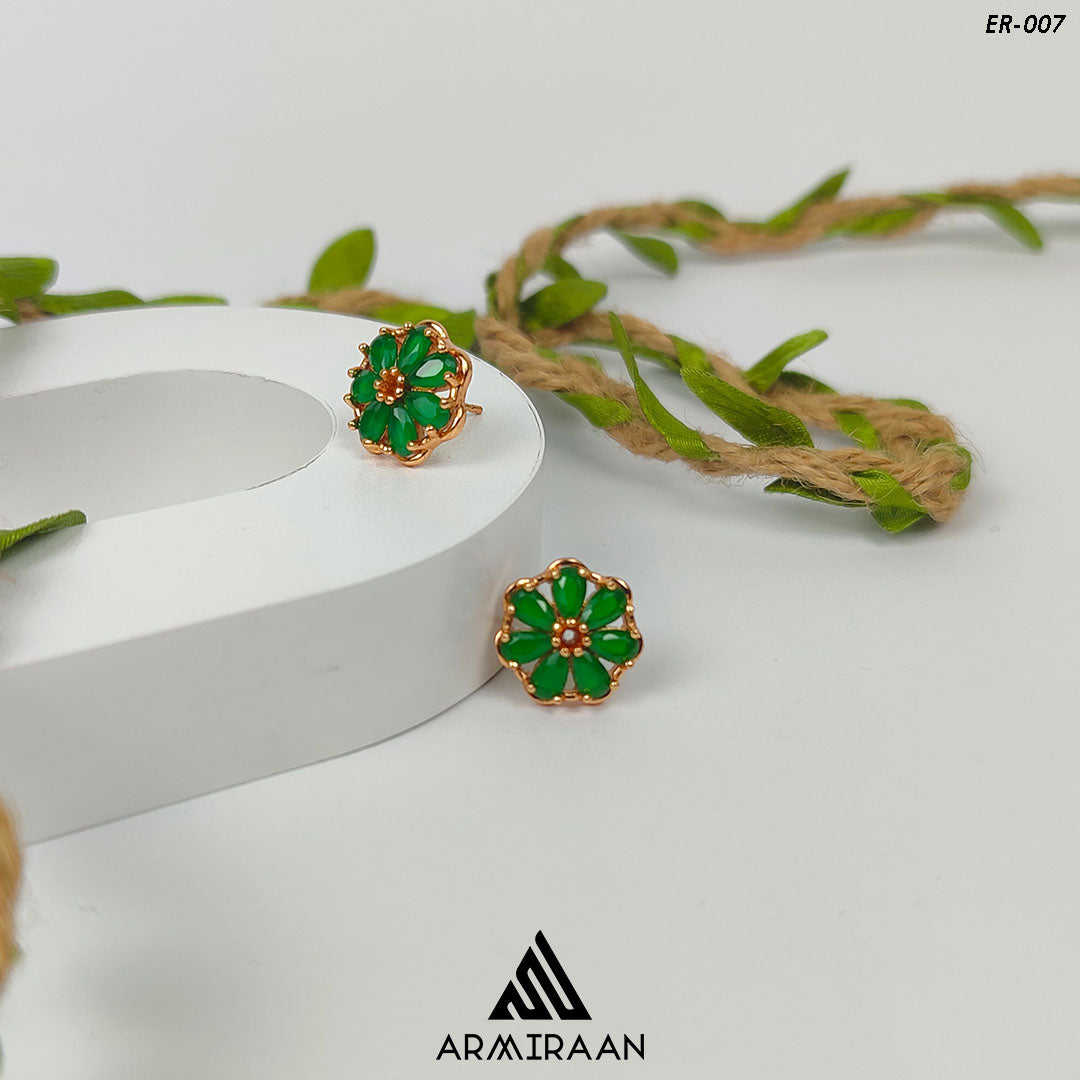 Green Zircon Stone Studs