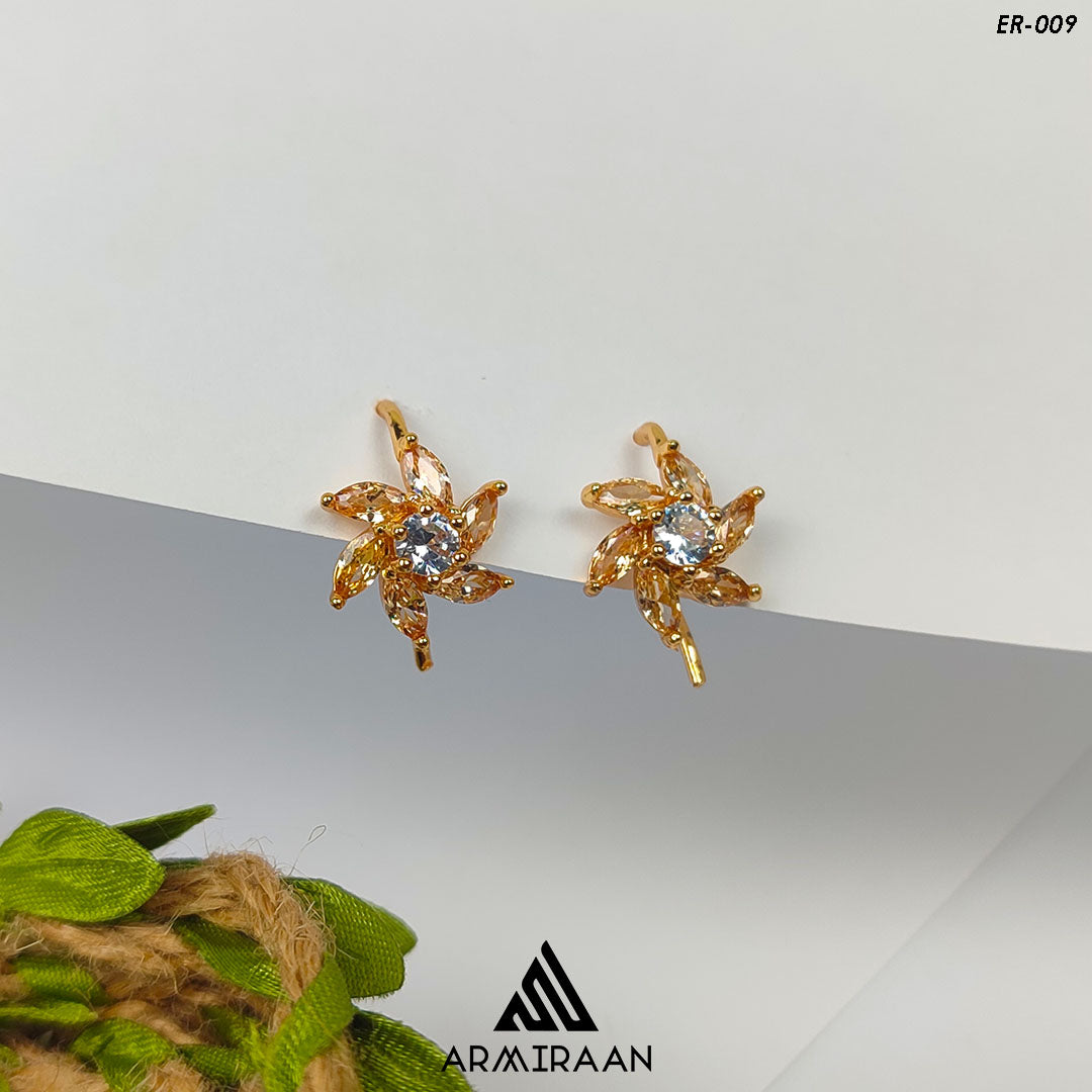 Champagne Zircon Stone Studs