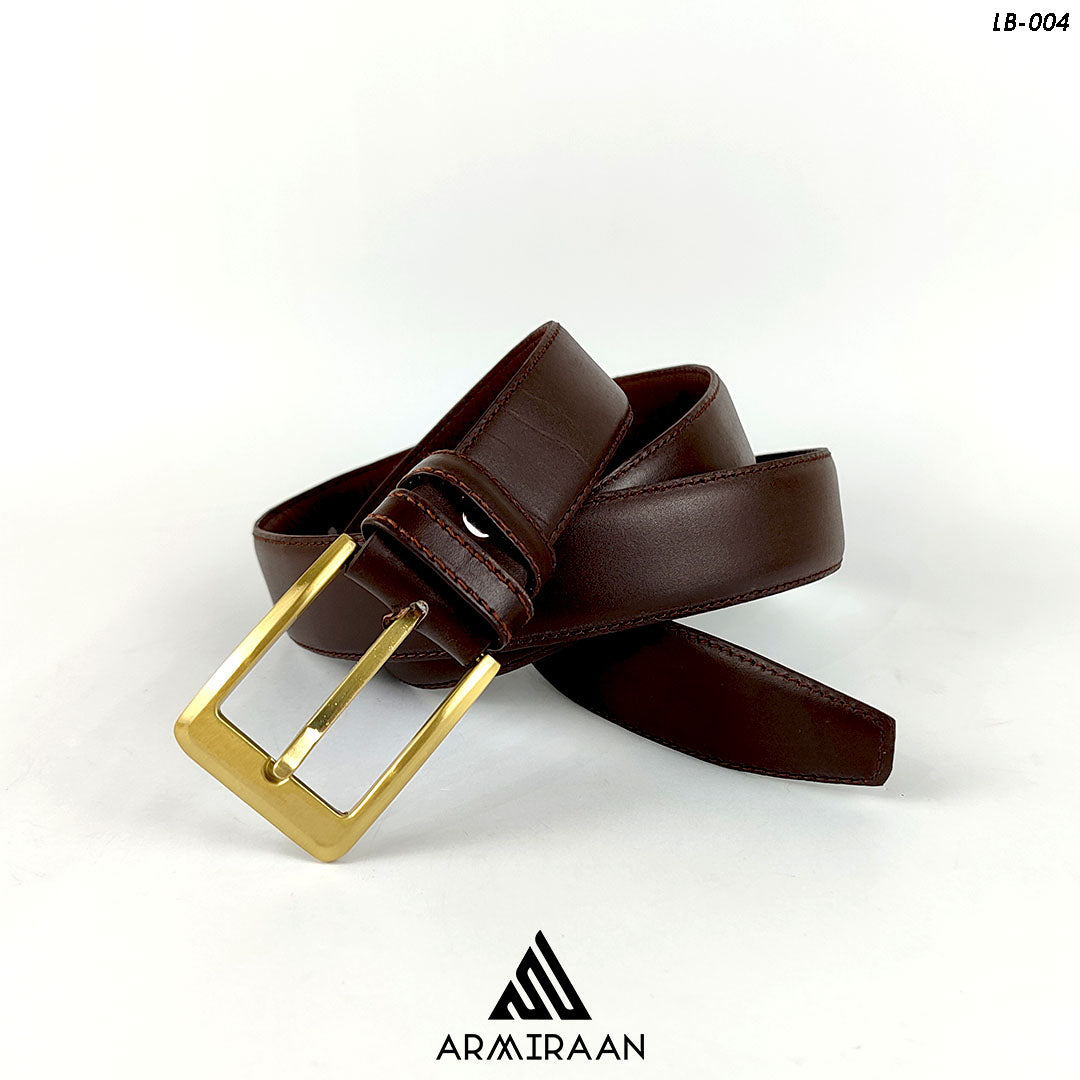 Dark Brown Leather Belt