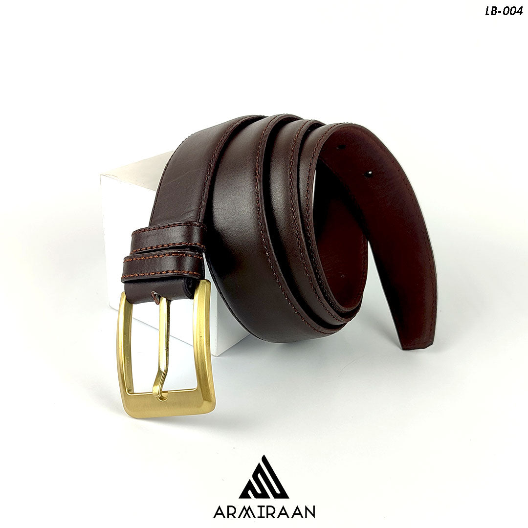 Dark Brown Leather Belt
