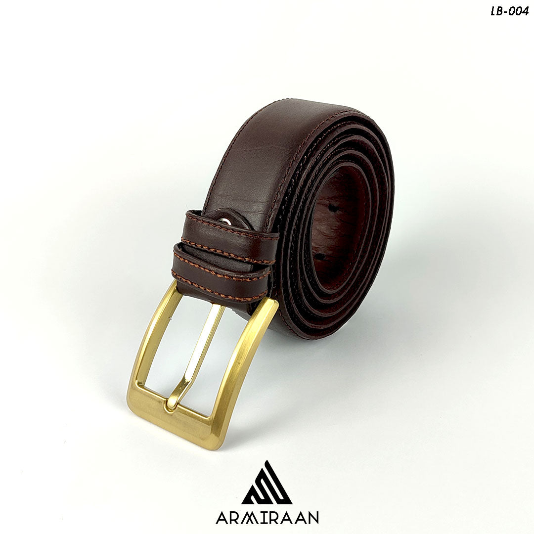 Dark Brown Leather Belt