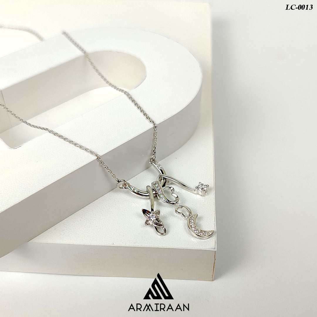 Silver Plated Zircon Stone Locket