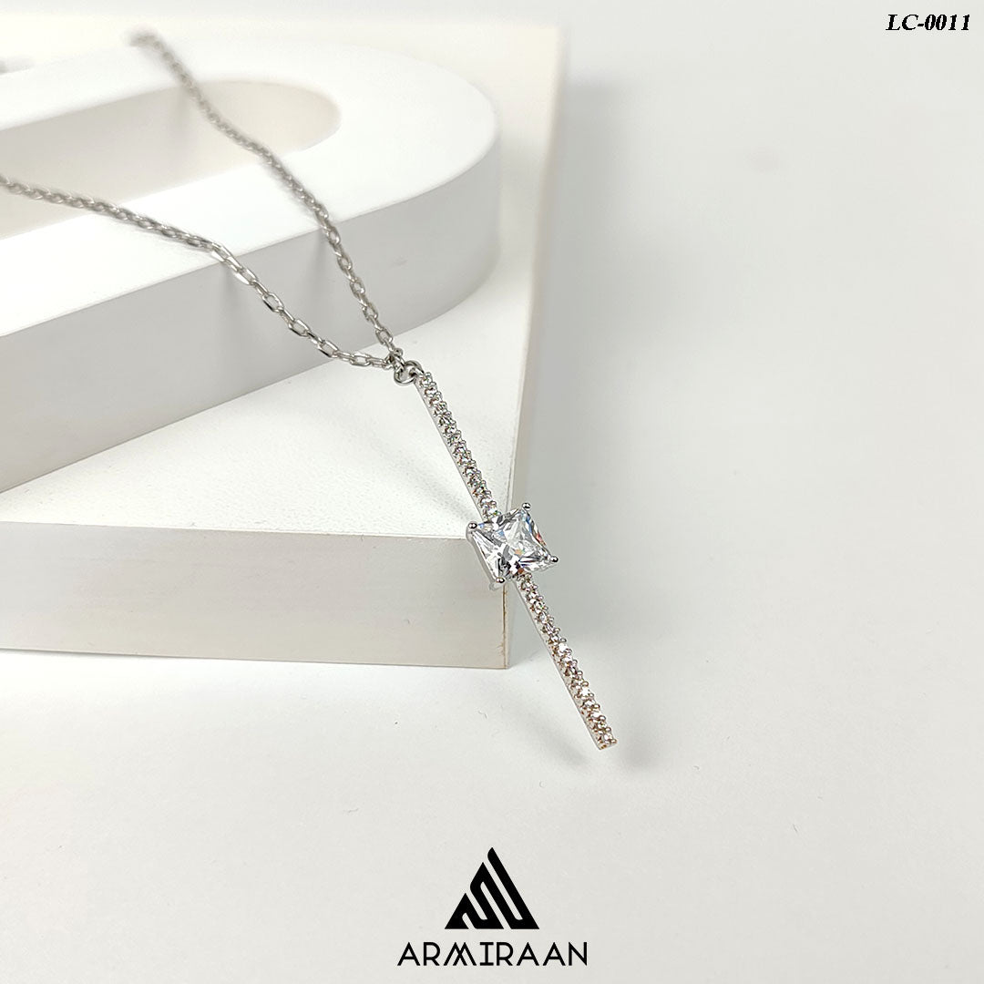 Silver Plated  Zircon Stone Locket